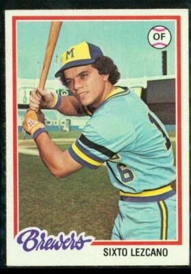 Vintage 1978 TOPPS Baseball Trading Card #595 SIXTO LEZCANO Milwaukee Brewers - Image 1 of 2