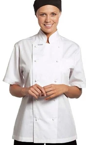 Chef Jacket Ladies Short Sleeve Lightweight Chef Jacket CJL22 Chefscraft - Picture 1 of 5