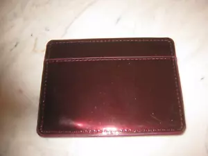 Damen Lackleder kleiner Ausweis Kreditkarte Geldbörse Halter schmale Hülle Tasche - Bild 1 von 5