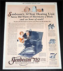 1926 Old Magazine Print Ad, Sunbeam, The Guaranteed Electric Iron & Case, Art! photo