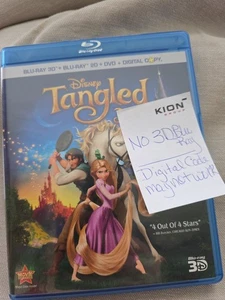 Tangled (Blu-ray, DVD, 2011, No 3D) OOP Lenticular Slipcover Disney - Picture 1 of 7
