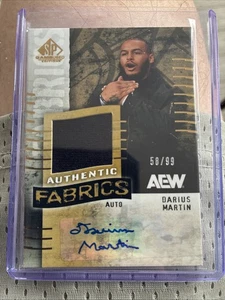 2025 UD AEW SP Game Used Darius Martin Authentic Fabrics Auto /99 - Picture 1 of 2