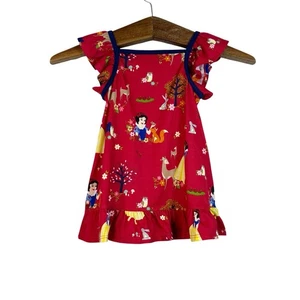 Disney Snow White Girls Princess Red Dress Pajama Loungewear Size 2 Kids - Picture 1 of 10