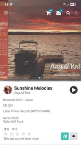 August Red  Sunshine Melodies Japan OBI WestCoast AOR CD 2021 Melodic Yacht Rock - Picture 1 of 1