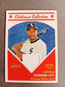 2008 Topps Heritage Jermaine Dye Clubhouse Collection Game Worn Jersey White Sox - Picture 1 of 2