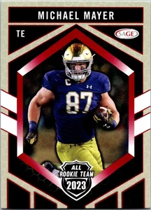 Michael Mayer #RT-184 - RC - 2023 SAGE HIT - Notre Dame Fighting Irish - Picture 1 of 2