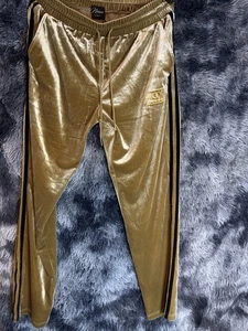 Neu - Moore Velours Trainingshose (gold schwarze Streifen) - Herrengröße XXL - Einzelhandel 80 $ - Bild 1 von 4