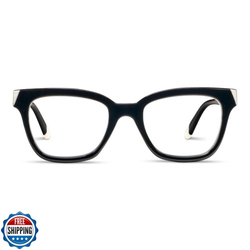 Peepers by PeeperSpecs Women's Black Soft Square Reading Glasses  3.50 + 3.5
