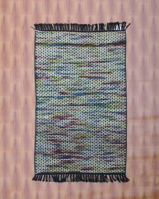 Hand-Woven Tribal Anatolian Door Mat Afghan 2x3 Kilim Black Area Rug - Image 1 of 4