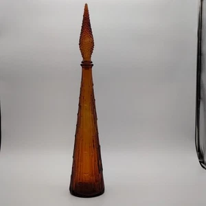 VINTAGE MCM EMPOLI WAX DRIP GENIE BOTTLE DECANTER W/STOPPER - Picture 1 of 3
