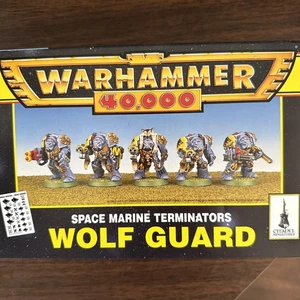 Warhammer 40k Wolf Guard Terminators Box Space Wolves Rare OOP Complete - Picture 1 of 8