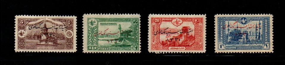 Turkey - Ottoman Overprints - Scott 278-281 - Mint - Image 1 of 1