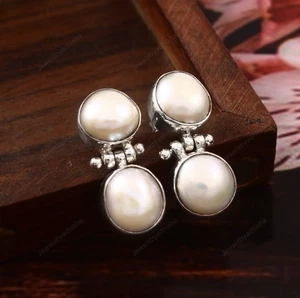 Natürliche Biwa Perlen Ohrringe *925 Sterling Silber - Bild 1 von 3