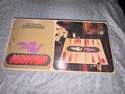 VINTAGE 1975 BACKGAMMON BOARD GAME BY SELCHOW & RIGHTER Complete - Image 1 of 4