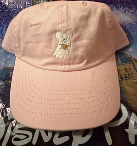 Gorra de béisbol rosa fantasma de Mickey Mouse de Halloween de los parques de Disney 2025 gorra ajustable - Imagen 1 de 2