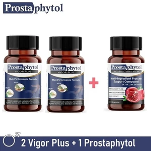 2 Vigor Plus + 1 prostafitol - próstata, soporte de salud para hombres con palma enana americana - Imagen 1 de 24