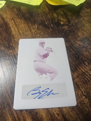 2020 Leaf Metal Draft Bryce Elder Magenta Print Plate Autograph - Image 1 of 2