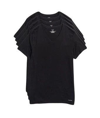 Nuevo con etiquetas Calvin Klein. Hombre. Pack de 4. Cuello en V de algodón de ajuste clásico. Negro. Precio de venta sugerido por el fabricante $42,50 Foto 1 de 4