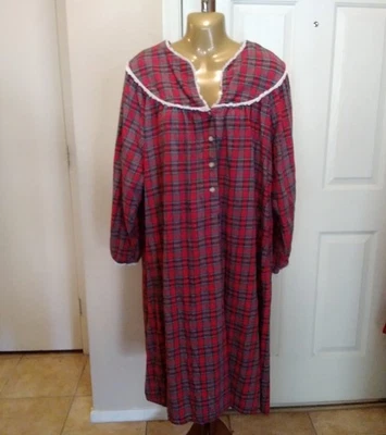 Camisón Navidad Cuadros Talla L 100% Algodón Modesto Lanz de Salzburgo Foto 1 de 4