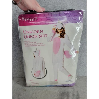 Spirit Halloween Unicornio Unión Traje Adulto Grande Peluche Disfraz con Capucha Foto 1 de 4