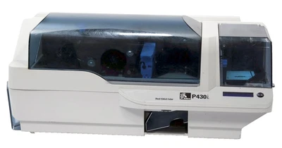 Zebra P430I P430I-0000A-UD0 Thermal Transfer ID Card Printer USB 300DPI - Image 1 of 4