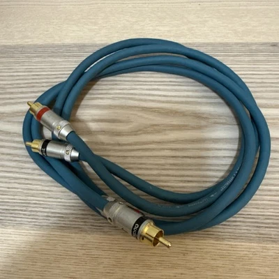 VINTAGE Audioquest Turquoise RCA cables PAIR 1 Meter USED - Image 1 of 2