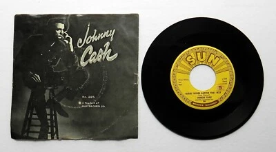 Johnny Cash Sun 295 Guess Things Happen / Come in Stranger 45 & Pic Sleeve nMvin - Image 1 of 2