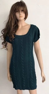 NWT Mine Short sleeve Cable Knit Sweater Dress Size Large Junior - Picture 1 of 12