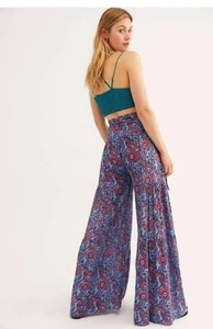 Lrady Womens Wide Leg Palazzo Lounge Pajama Pants High Waist Tied Belt Beach... - Picture 1 of 9