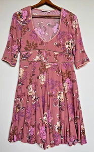 Spell & the Gypsy blush rayon Rosa 90s Dress Size M - Picture 1 of 14