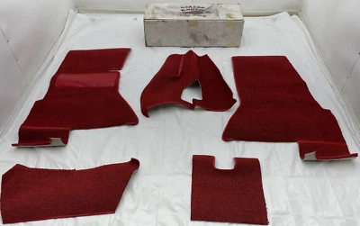 Chevrolet Corvette 1956-57 alfombra roja al knoch convertible interior cubierta de piso Foto 1 de 4