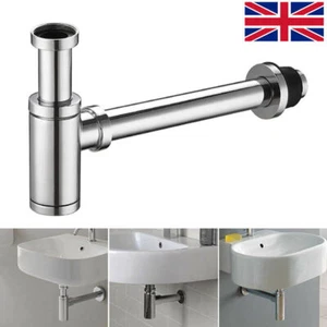 Standard 32mm Bottle Trap Waste Basin Sink Urinal Pipe Black Chrome Nickel Brass - Picture 1 of 9