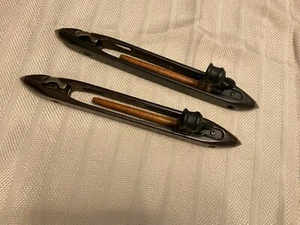 Portacandele da parete 17" vintage telaio tessitura navetta punta acciaio legno - Foto 1 di 2