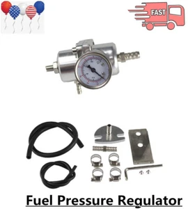 Paquete regulador de presión de combustible con medidor universal aluminio plateado - Imagen 1 de 6