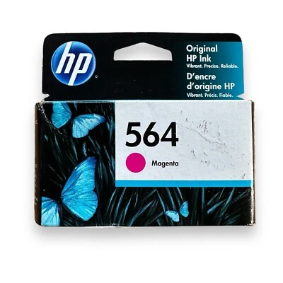 Cartucho de repuesto de tinta magenta original HP 564 de alto rendimiento impresora caducidad 3/23 nuevo Foto 1 de 4