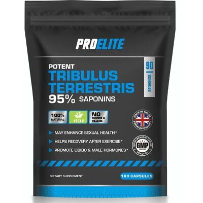 Tribulus Terrestris 180 Capsules 8500mg 95% Saponins Strong Testosterone Booster - Image 1 of 4