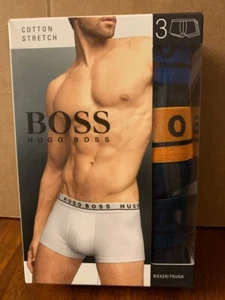 hugo boss men's underwear cotton stretch 3 pack trunks XL - Picture 1 of 5