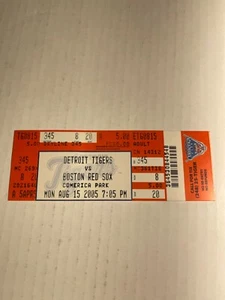 8-16-05 Boston Red Sox vs Detroit Tigers Comerica Park Ticket Stub - Picture 1 of 1