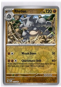 Pokemon TCG Rhydon 112/165 Sv: Scarlet & Violet 151 Reverse Holo - Picture 1 of 1