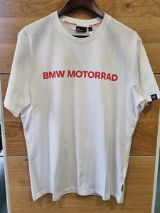GENUINE BMW MOTORRAD MENS WHITE T-SHIRT SIZE - LARGE - Picture 1 of 2