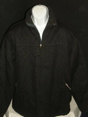 CHAQUETA RARA NAPAPIJRI GEOGRAPHIC MEZCLA LANA NEGRA CREMALLERA COMPLETA TOTALMENTE FORRADA TALLA. XL  Foto 1 de 4