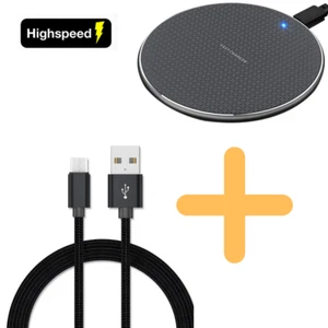 Wireless Charger Qi Ladegerät Induktions Ladestation Kabellos iPhone Samsung 10W - Bild 1 von 12