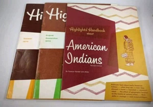 Vtg 3 HIGHLIGHTS Children's magazines August/September-October-American Indians - Picture 1 of 7