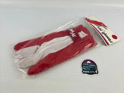Guantes de moto acuática Kawasaki NOS OEM vintage rojos X-grandes JS 440 550 650 750 SX Foto 1 de 4