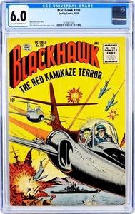 Blackhawk #105 (1956) CGC 6.0, Mint Case! The Red Kamikaze Terror! - Picture 1 of 2