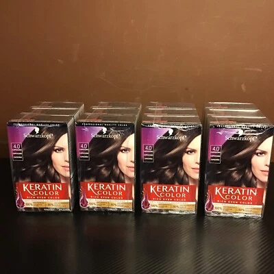 Aplicación permanente de cabello color queratina Schwarzkopf 12 quilates 4,0 CAPUCCINO NUEVO EN CAJA Foto 1 de 4