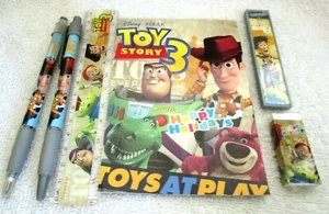 Toy Story3 7pc Stationary Ruler,Pad,1 Mechanical Pencil,Pen,Eraser,Sharpers-New! - Picture 1 of 1