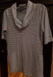 Chaus Women's Black & White Stripe Shirt(small) - Picture 1 of 4