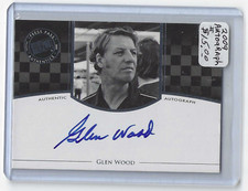 Glen Wood 2009 Press Pass Authentics Legends Autograph NASCAR Card 3A