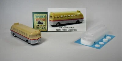 New! SMC-GG-1121WC 1940's Flxible Clipper Bus  HO-1/87 Scale  Clear Resin Kit - Image 1 of 4